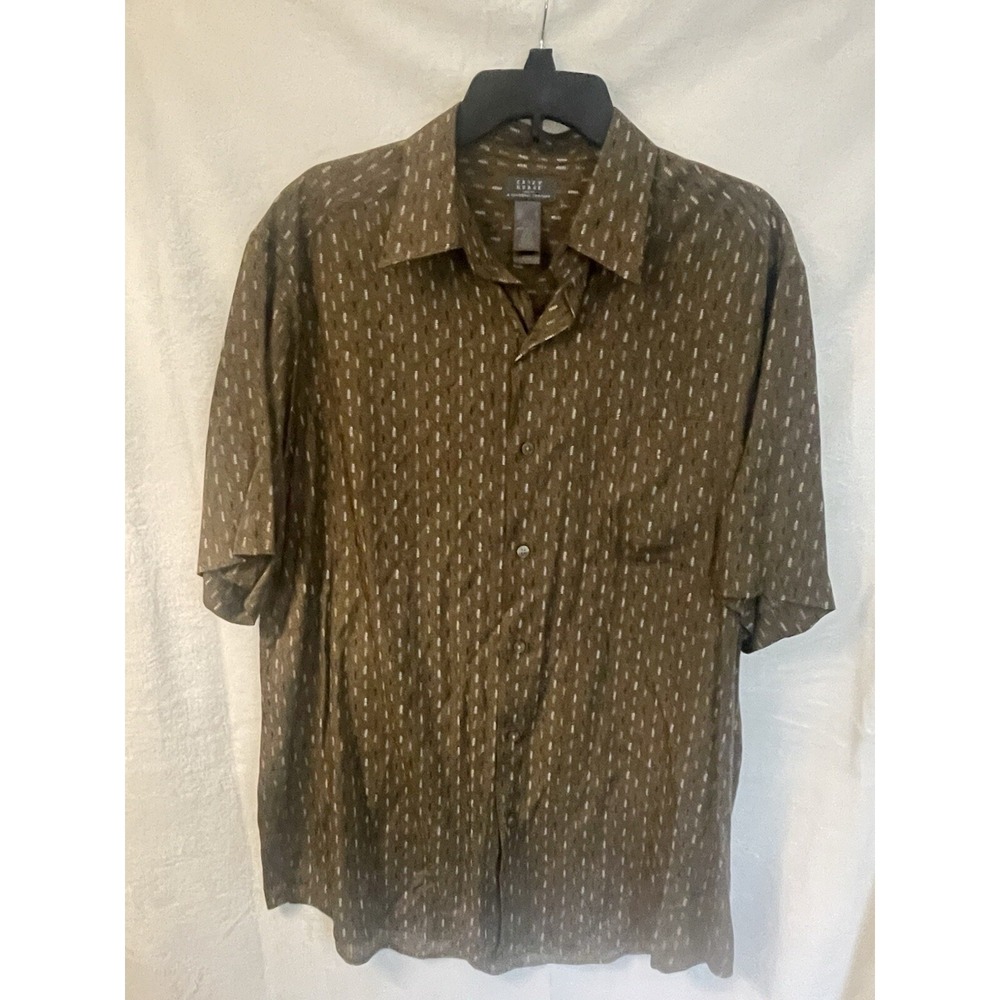 Crazy Horse A Claiborne Company Button Up Shirt Men's Large Short Sleeve